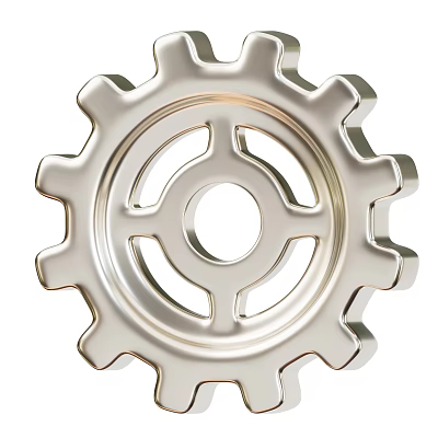 Metallic Industrial Equipment Gear With Precision Teeth And Central Hole Design 3d model