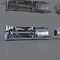 Axial Jet Engine Turbofan Engine Aircraft Engine Jet Engine Turbine Turbofan Engine Aero Engine Industrial Equipment 3d model