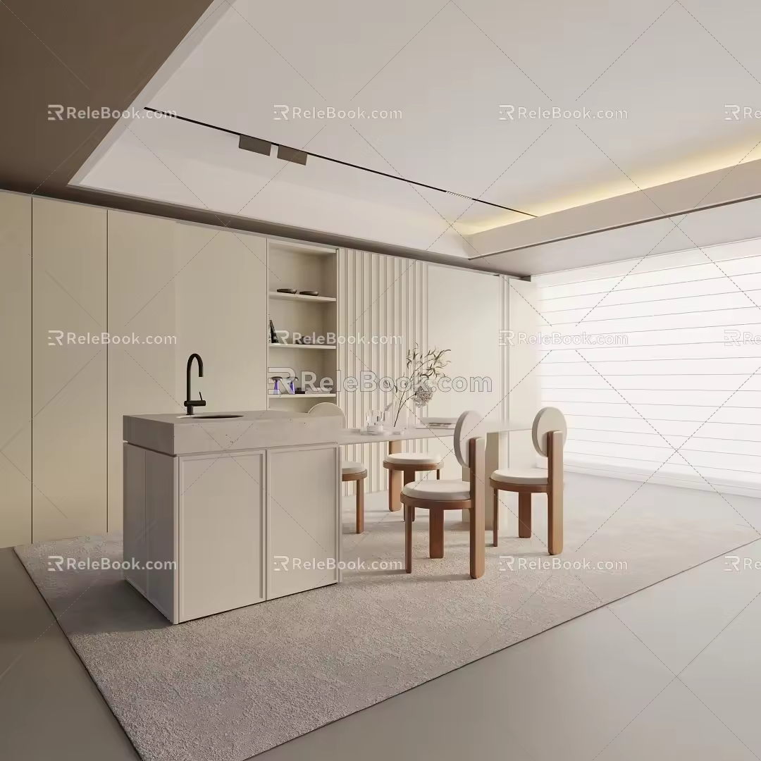 Modern table combination 3d model