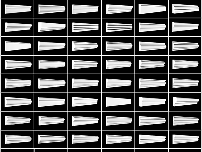 Various Decorative Corner Molding Styles For Interior Architectural Design Projects 3d model