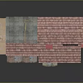 Two Story Model Building With Red Tiled Roof Staircase Colorful Doors Windows And Balcony