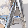 Metal Clothes Drying Rack With Hanging Shirts Jeans And Floral Blanket On Balcony