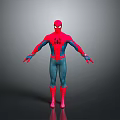 Spider Man Character In Red And Blue Costume With Chest Spider Logo And Outstretched Arms