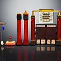 New Chinese Pillar Items 3d model