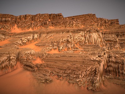 Desert Mountain Range Desert Terrain 3d model