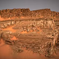 Desert Mountain Range Desert Terrain 3d model