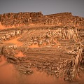 Desert Mountain Range Desert Terrain 3d model