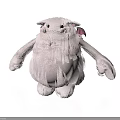 Adorable Pink Plush Stuffed Toy Character With Big Eyes Long Beard And Soft Texture