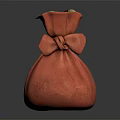 Decorative Orange Bag Shaped Household Item With Bow And Yellow Rim