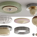 Middle Cream Ceiling Lamp 3d model