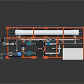 Industrial Water Treatment Equipment With Pipeline System Blue Pump Multiple Filters And Control Cabinet