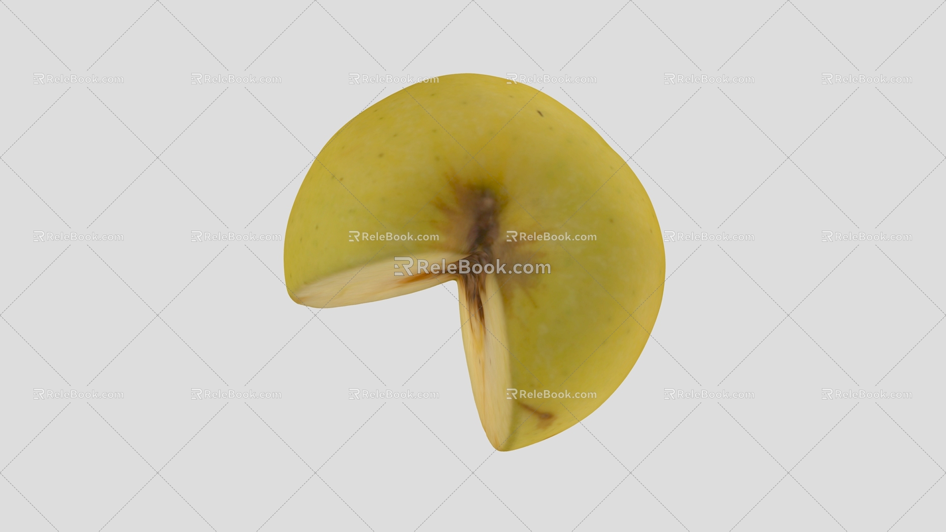 Apple Cartoon Apple Fruit Green Apple 3d model