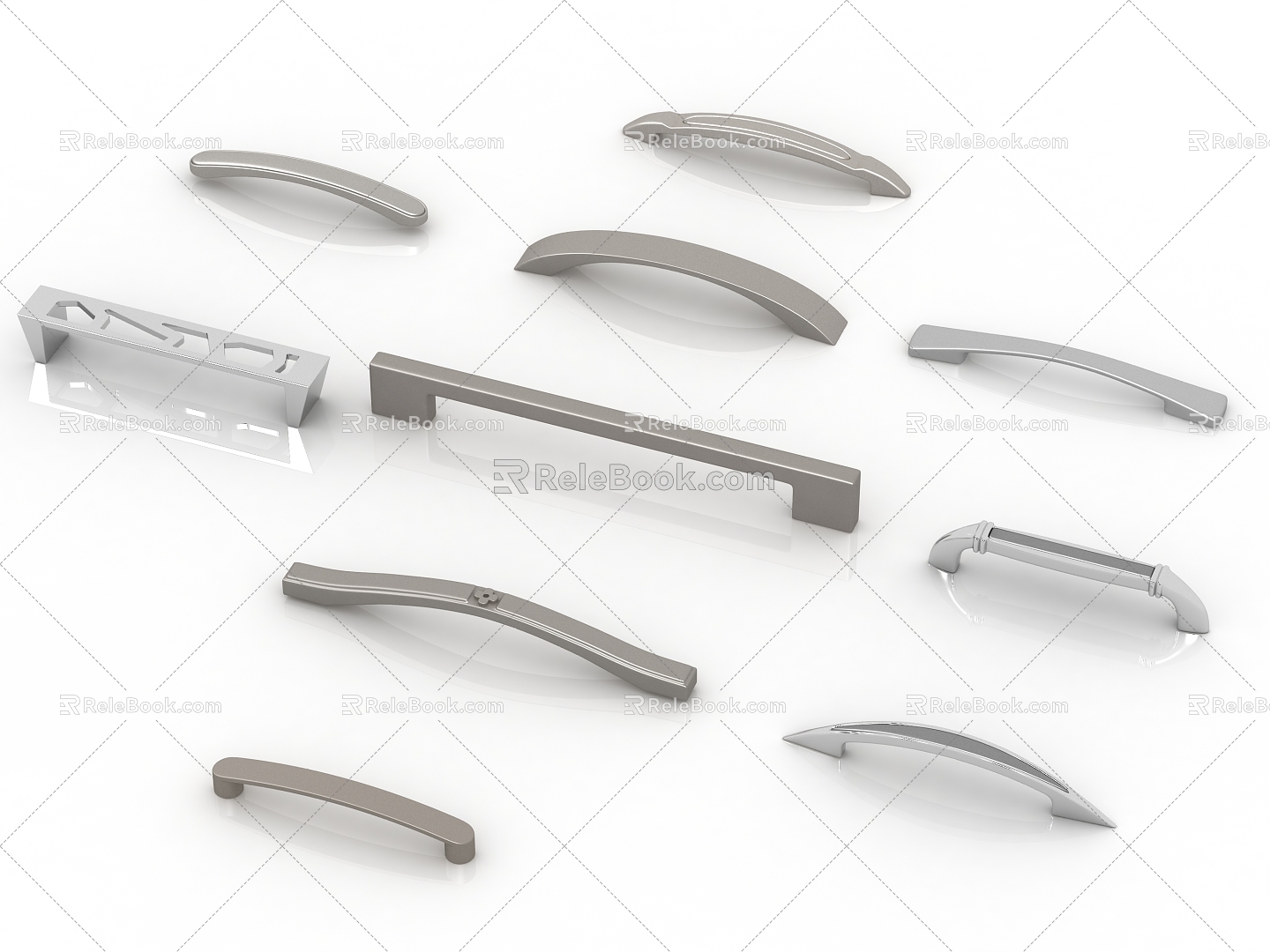 Modern hardware handle classical handle 3d model