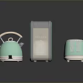 Modern Mint Green Home Living Essentials Teapot Mini Fridge And Toaster