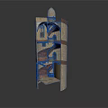 Traditional Tower Building With Arched Windows Spiral Staircase And Domed Top