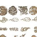 New Chinese-style Carving Pattern 3d model