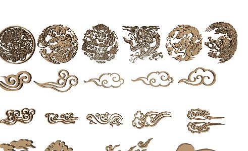 New Chinese-style Carving Pattern 3d model