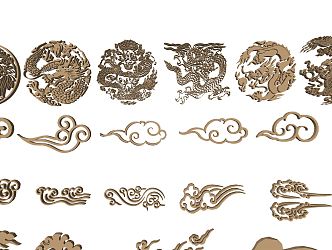 New Chinese-style Carving Pattern 3d model