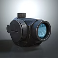 Black Tactical Weapon Scope With Adjustable Knobs And Clear Optical Lens Design 3d model