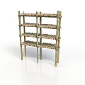 Eco Friendly Bamboo Shelf With Multiple Woven Layers And Stable Structure