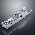 modern ship warship 3d model