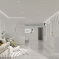 Deluxe Skin Aesthetic Beauty Center Modern Exterior Design With Glass Entrance and Green Plants