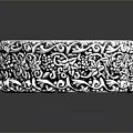 Elegant Ornate Silver Bracelet With Detailed Intricate Grape Leaf Vine Carvings