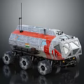 Indian Mars Rover with Six Wheels and Antenna for Space Exploration Mission