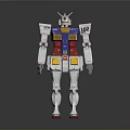 Stylish White Blue Red Yellow Gundam Model 102 Detailed Collectible Figure