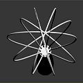 Computer Cooling Fan With Black Handle And White Metal Wires On Dark Background