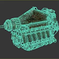 modern engine aero engine aircraft engine 3d model