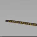Scene Component Long Strip Design With Black And Orange Squares Pattern 3d model