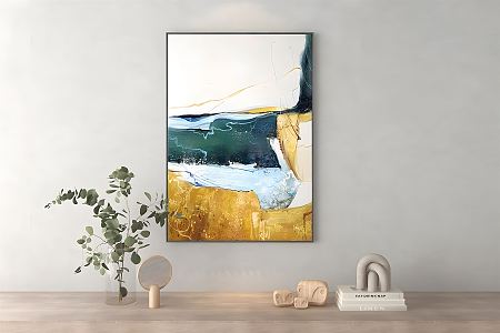 Modern abstract painting texture painting 3d model