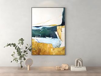 Modern abstract painting texture painting 3d model