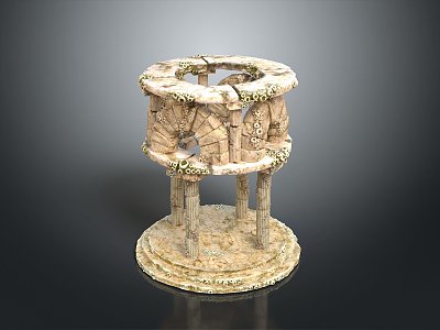 Historic sites, historic sites, ruins, realism 3d model