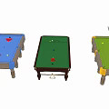 Sports Equipment Billiard Tables with Blue Green Felt Billiard Balls and Cues for Game Room