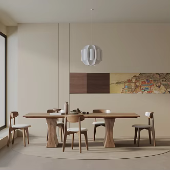 Modern table combination 3d model
