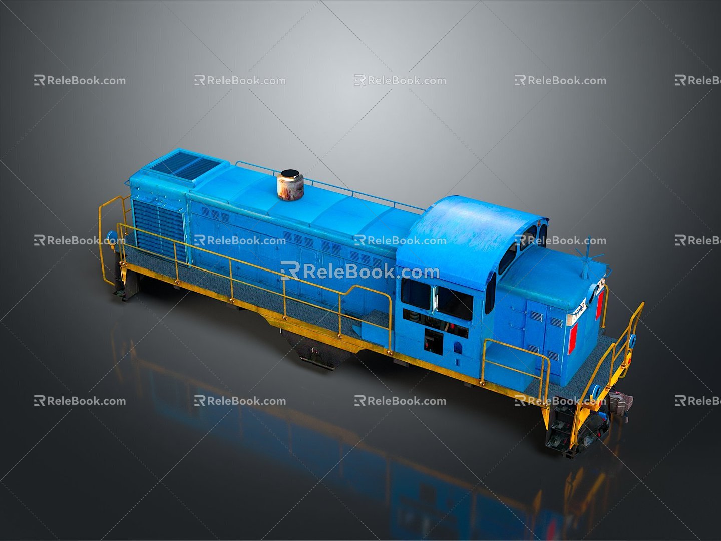 Modern train vehicle carrier realistic 3d model