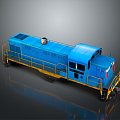 Modern train vehicle carrier realistic 3d model