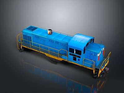 Modern train vehicle carrier realistic 3d model