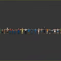 Colorful Small Human Figurines Arranged in Formation on Gray Background with Ground Reflections