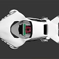 Futuristic White Spacecraft With Aerodynamic Design For Space Exploration Concept Model