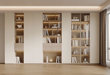 Modern bookcase 3d model