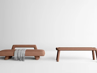 Modern Bed End Stool Simple Bed End Stool 3d model