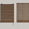 New Chinese-style Venetian Blinds Roller Blinds 3d model