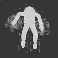 3D Cartoon Astronaut In White Spacesuit With Red Stripes Floating Pose