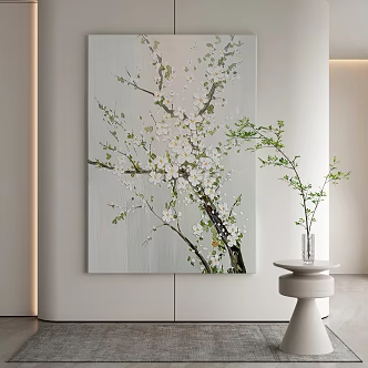 Modern plant painting decorative painting 3d model
