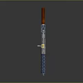 Modern Tactical Gun With Perforated Body Orange Grip And FALKE Inscription Design