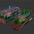 vintage train steam train train carriage locomotive head steam car carriage train modern vehicle 3d model