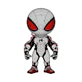 Chibi Spider Man Figure With White Red Armored Suit And Red Eyes